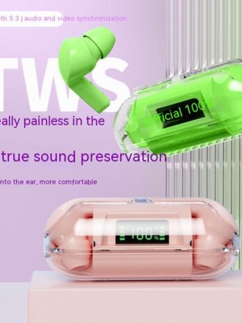 Wireless Digital Display Bilateral Stereo Transparent Bluetooth-compatible Headset