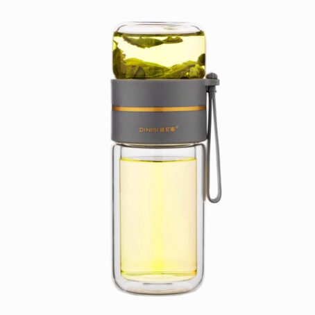 Glass Water Bottle With Tea Infuser Filter Tea Separation Double Wall Glass Bottle Leakproof Water Bottle - Image 6