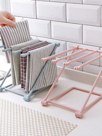 Foldable Dishcloth Shelf Kitchen Accessories Gadget Organizer