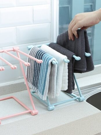 Foldable Dishcloth Shelf Kitchen Accessories Gadget Organizer