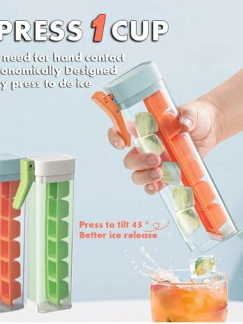 Ice Cube Mold Household Ice Maker Food Grade Press Ice Tray Ice Cube Maker Ice Tray Mold With Storage Box Kitchen Gadget