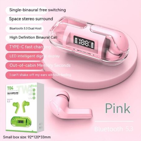 Wireless Digital Display Bilateral Stereo Transparent Bluetooth-compatible Headset - Image 6