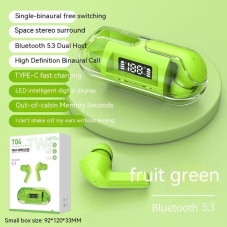 Wireless Digital Display Bilateral Stereo Transparent Bluetooth-compatible Headset - Image 5