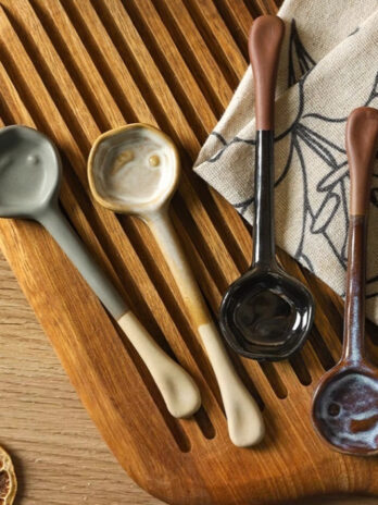 Ceramic Long Handle Small Spoon Household Dining Spoon