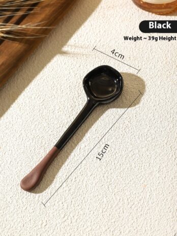 Ceramic Long Handle Small Spoon Household Dining Spoon