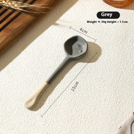 Ceramic Long Handle Small Spoon Household Dining Spoon - Image 4