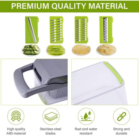 12 In 1 Manual Vegetable Chopper Kitchen Gadgets Food Chopper Onion Cutter Vegetable Slicer - Image 2