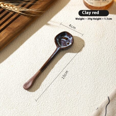 Ceramic Long Handle Small Spoon Household Dining Spoon - Image 3