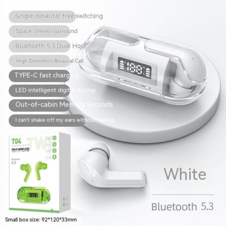 Wireless Digital Display Bilateral Stereo Transparent Bluetooth-compatible Headset - Image 4